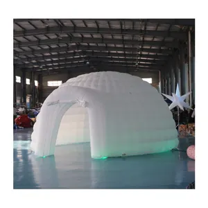 Tenda igloo tiup anak-anak desain baru, igloos tiup dengan lampu LED, tenda igloo tiup kecil untuk dijual