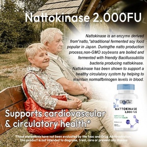 Cápsulas de Nattokinasa con Extracto de Natto de Marca Privada OEM, 8000 Fu, 10000 Fu, Serrapeptase, Bromelina, Enzima - Product Image 5