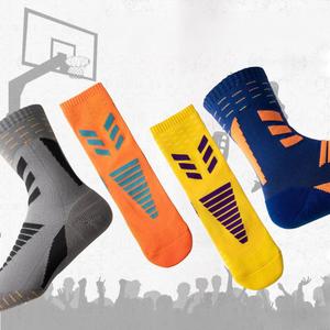 Athletic Socks Thickened Sweat Absorbent Non Slip Basketball Men Women Sports Socks Color Blocking Nylon Fabric - Product Image 3