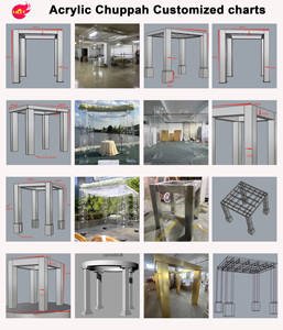 Mandap de mariage LEDA au design moderne personnalisé avec décorations sur le thème indien, décorations d'événements, toile de fond en PVC - Product Image 6