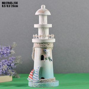 HOYE Mô Hình Hải Đăng Bằng Gỗ Thủ Công Hàng Thủ Công Trang Trí Nhà Cửa - Product Image 2