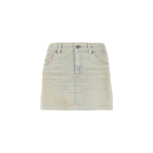 Excellente Offre Designer Diesel Vintage Style Low Rise Grey Mini Denim Skirt 5 Avec Poches - Product Image 1