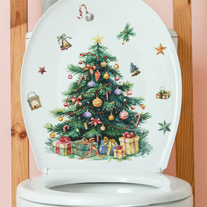 Nuovo arrivo caldo albero di natale e Santa clausola finestra adesivo da parete decalcomanie <span class=keywords><strong>per</strong></span> la decorazione del partito del negozio di casa - Product Image 5
