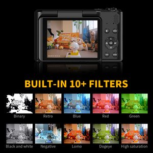 <span class=keywords><strong>Appareil</strong></span> <span class=keywords><strong>photo</strong></span> numérique portable vintage à écran rabattable avec vidéo 4K, zoom numérique 16x, mise au point automatique pour prendre des selfies - Product Image 5