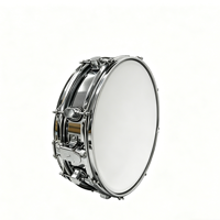 Promotion : Gros tambour basse en acier inoxydable 14x3,5 pouces avec peaux en papier huilé pour la musique jazz, funk, pop, latin – Idéal pour un jeu professionnel intensif