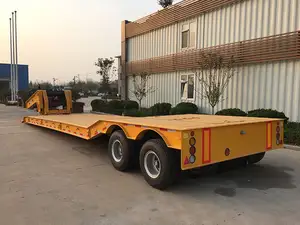 Tri Axle Used Lowboy Trailers For Sale Rgn 60ton Lowboy Excavator Trailer For Sale