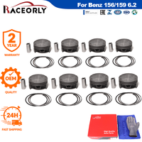 RACEORLY A1590300217 A1590300017 Conjunto de Pistones Forjados 4032 para Mercedes Benz AMG C63 SLS 6.2L V8 M156 M159