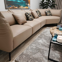 Luxus Hochwertige moderne Einsitz Sofa Schnitt möbel Echtes Leder Schwamm Gefüllte Wohnzimmer Couch