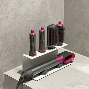 Organisateur d'outils pour les cheveux Support pour sèche-cheveux Organisateur Articles de toilette Fournitures de salle de bain Support de rangement pour comptoir de coiffeuse
