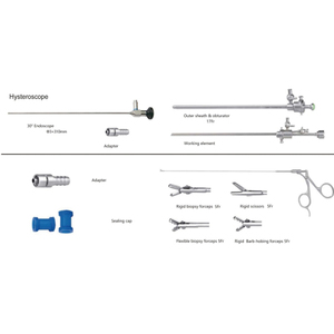 Isteroscopia Set 30 ° isteroscopio rigido con guaina, otturatore, adattatore, pinze, forbici per ospedale - Product Image 1