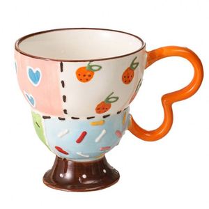 Hand Painted Embossed <b>Ceramic</b> <b>Cup</b> Household Water <b>Cup</b> Mug Goblet Design Coffee Cute Milk <b>Cup</b> - Product Image 5