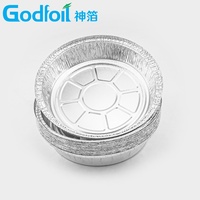 Plaque en aluminium ronde de 7, 8, 9 pouces, récipient à emporter, plat en aluminium 8x8 avec couvercle transparent, contenants d'emballage alimentaire en aluminium