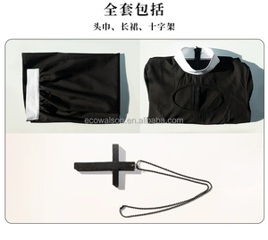 Stile retrò Sexy Sexy Costume da Cosplay di carnevale di Halloween per donne adulte sorella religiosa prete suora abiti lunghi - Product Image 4