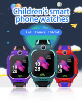 Montre Connectée Enfant Q12 avec Caméra, Localisation LBS et Bouton d'Aide d'Urgence, Modèle 2024 Abordable