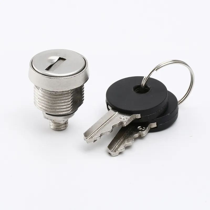 high quality C-grade material burglarproof cam lock with black steel keys