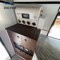 ONLYWE Pop-up Pickup-Truck-Wohnkabine mit Badezimmer, Toilette, ausziehbarem Queensize-Bett 1800x2000, Aluminiumrahmen, Offroad-Wohnmobil