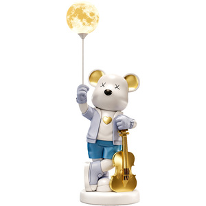 Lampe <span class=keywords><strong>moderne</strong></span> en résine violente ours lune ornements décoratifs pour canapé côté salon hôtel club anniversaire fait à la main - Product Image 5