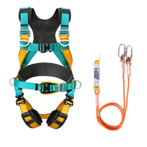 <span class=keywords><strong>Harness</strong></span> Pengaman Tubuh Penuh dengan Sabuk Pengatur Gesper Bersertifikat, Ring-D, Poliester, untuk Perlindungan Jatuh dari Ketinggian Kerja - Product Image 1