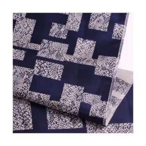 59" 144GSM Professional Supply Navy Blue Jacquard 100% Polyester Woven Geometry Fabric