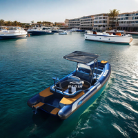 Bateau semi-rigide Hedia 650M 21FT en aluminium, Hypalon ou PVC, avec cabine, hors-bord, bateau de pêche gonflable, sauvetage, plongée