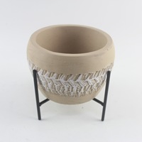 Pots en ciment au design classique, légers et transportables, pour plantes d'intérieur et d'extérieur, décorations de jardin suspendues