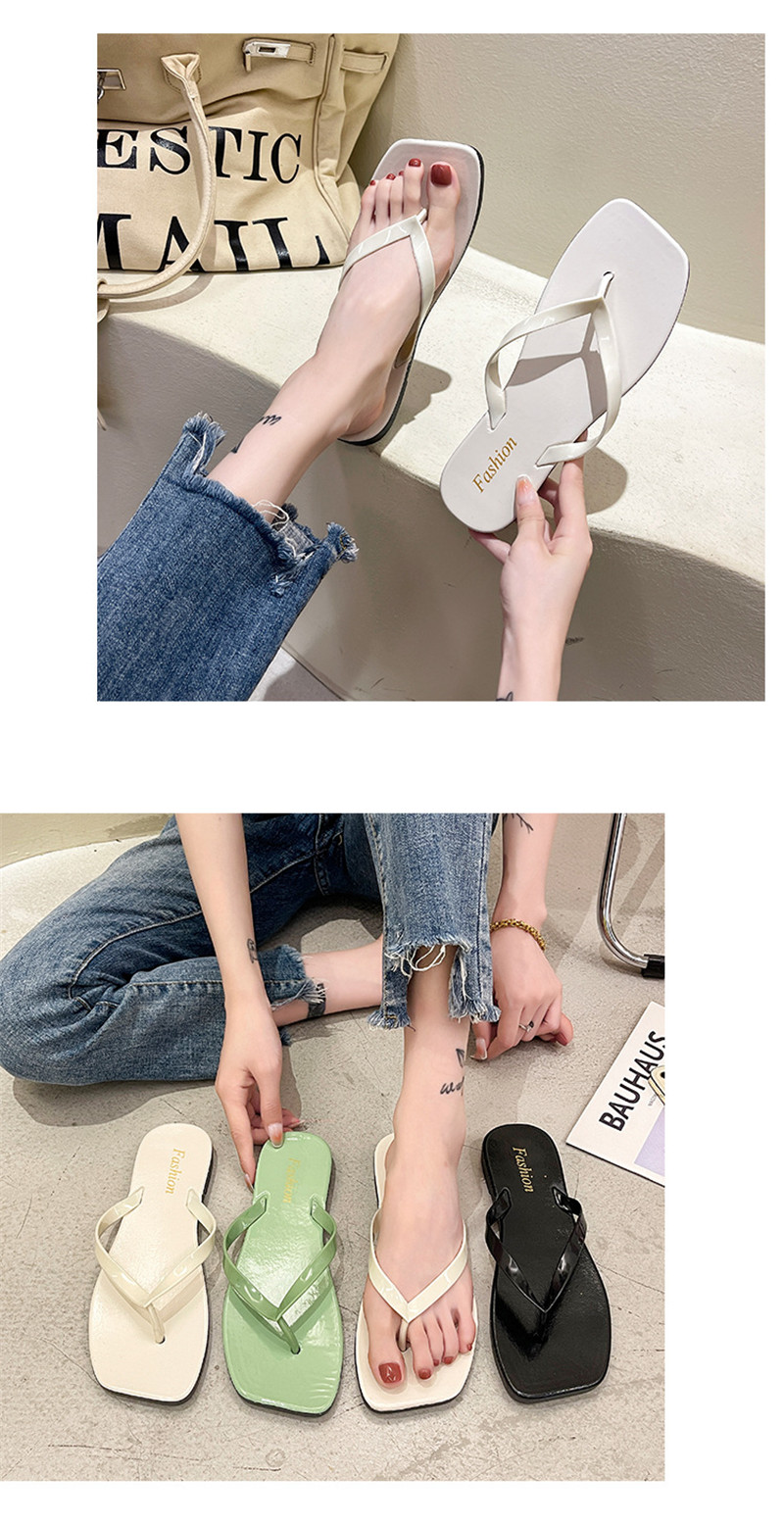 Fashion Design PVC Flip Flops Lady Beach Slippers Ladies Casual Outdoor Sandals