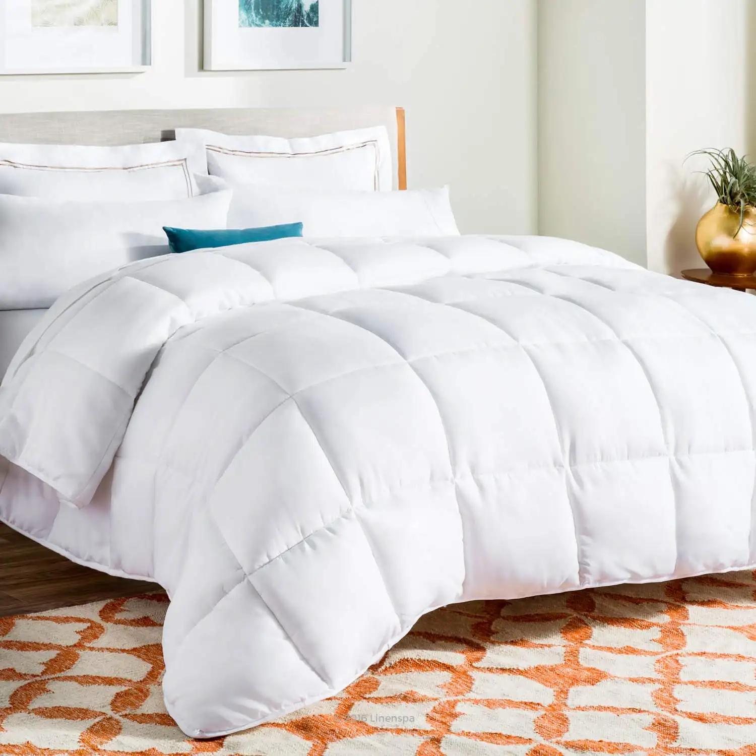 Machine Washable All- Season White Down Alternative Quilted Comforter Duvet Insert or Comforter quilt for twin Size