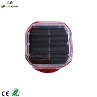 Lampe de sécurité routière à énergie solaire en gros IP66 haute visibilité 4 LED voyant d'avertissement solaire extérieur