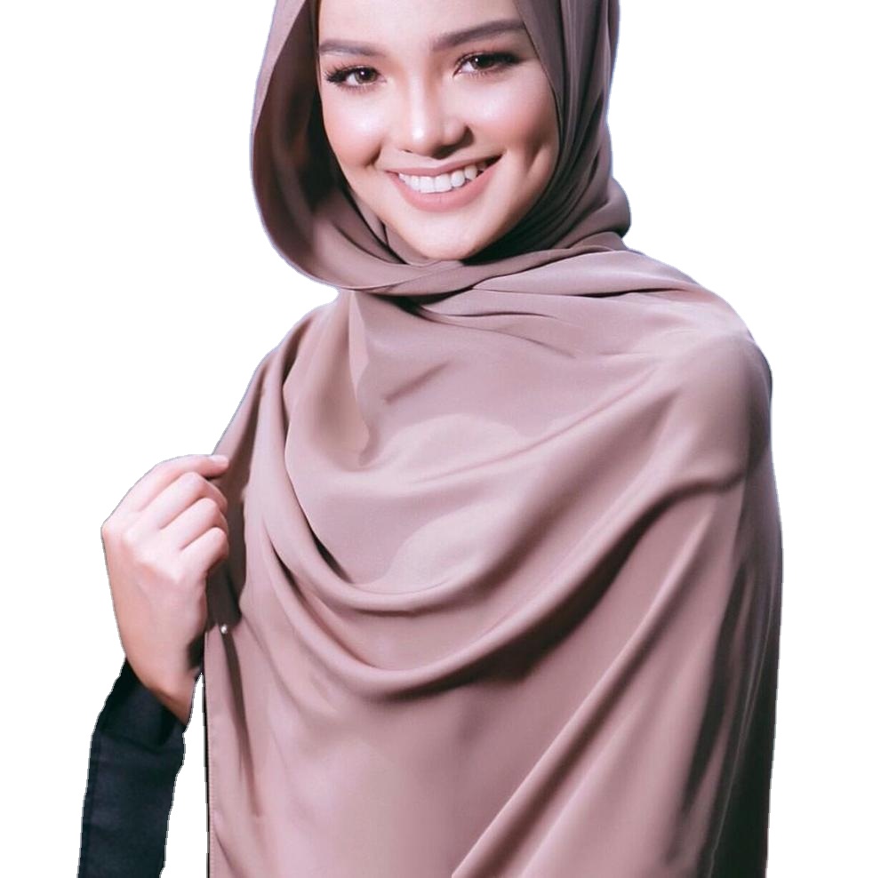 2020 мусульманский хиджаб модный однотонный мягкий женский шелковый шарф роскошный стиль головной платок шарф