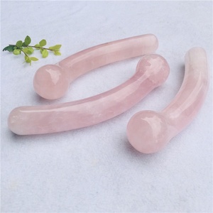 Groothandel Natuurlijke Hoge Kwaliteit Roze Kwarts Gebogen Kristal Massage Wand Kwarts <span class=keywords><strong>Dildo</strong></span> voor Sexy Vrouw - Product Image 6