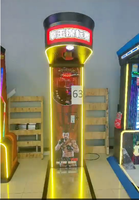 Machine de boxe à monnayeur avec structure en métal et plastique, prise en charge de la langue anglaise