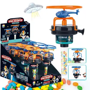 Brinquedo surpresa e doce fornecedor espaço voador, helicóptero, doces, brinquedos com doce