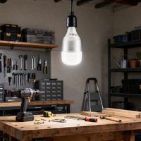 Ampoule LED E27 à baïonnette, triple protection, lumière blanche, boîtier en plastique, pour supermarché, usine, usage domestique