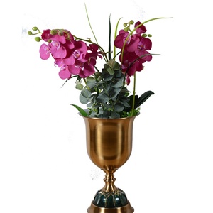 Vaso da tavolo in metallo di rame di alta qualità Design tradizionale grande giacinto vaso di fiori per <span class=keywords><strong>la</strong></span> decorazione domestica - Product Image 3