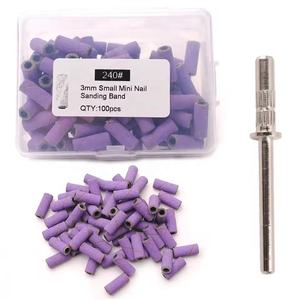 أربطة صنفرة صغيرة لمثقاب الأظافر شريط رمل صغير ملف تلميع الأظافر بشرة نظيفة لا الفولاذ المقاوم للصدأ مغزل بت - Product Image 3