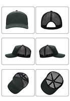 Casquette de sport unisexe de haute qualité à sept panneaux avec logo brodé personnalisé, casquette de camionneur en maille à fermeture snapback