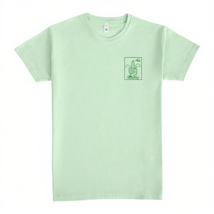 T-shirt Fucktus vert clair avec motif petit cactus – Vêtement promotionnel - Product Image 2