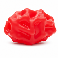 Balle distributrice de friandises pour chien TPE, design ovale irrégulier, moderne et classique, jouet interactif de distribution de nourriture, jouet à mâcher résistant aux morsures, jouet à mâcher pour les dents molaires