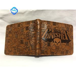 Monedero corto en relieve periférico de superhéroe para estudiantes, billetera de cuero con personalidad a la moda para hombres y mujeres, bolso para tarjetas en stock - Product Image 6