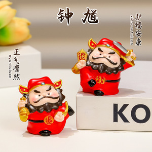 Ruijie Zhong Kui Figurine Resin <b>Doll</b> 3.9in Traditional Style Indoor Decor Home Office Gift - Product Image 5