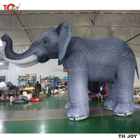 Éléphant géant gonflable avec lumières LED Jouet mascotte de dessin animé décoratif pour événements et décoration