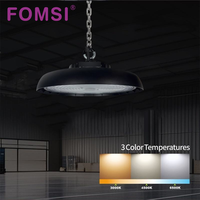 Luminaire LED Industriel FOMSI à Commutateur DIP, Puissance Réglable, 200W, 3 Températures de Couleur, Étanche IP65, pour Entrepôt et Atelier