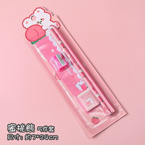 Set de Crayons de Dessin Animé 5 Pièces, Fournitures de Papeterie pour Étudiants, Matériel de Croquis pour Enfants, Lot de Prix pour Maternelle et École - Product Image 4