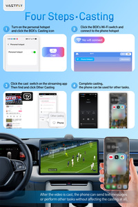 Adaptador Inalámbrico CarPlay AI Box Android 13 4GB+64GB con Control por Voz, Caja Multimedia para Auto, Compatible con <span class=keywords><strong>Netflix</strong></span> y YouTube Streaming - Product Image 6