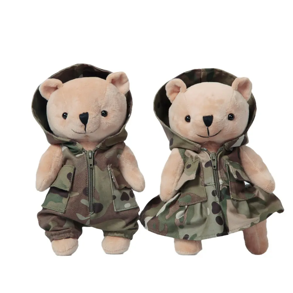 Beruang kamuflase taktik boneka beruang Tentara hadiah ulang tahun lucu beruang mainan mewah CP kamuflase