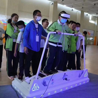 Machine de jeu de vol de ski d'intérieur VR Simulateur de vol en métal et en plastique Arcade avec ski Motion Ride pour les familles et les amis