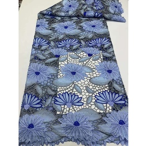 Tela de encaje guipur Las telas de encaje de alta calidad lideran la industria Bordado de tela de encaje de bajo precio para <span class=keywords><strong>vestido</strong></span> de novia - Product Image 4