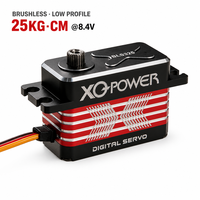 Servo Brushless Impermeabile a Basso Profilo con Cassa in Alluminio da 27mm 25KG XQ-BLS325 Programmabile per Auto RC 1/10 XQ-POWER 8.4V Nuovo