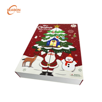 Calendrier de l'Avent de Noël portable haut de gamme personnalisé, boîte en carton écologique et recyclé pour 24 jours