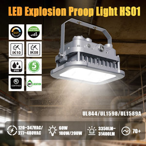 ไฟ LED กันระเบิดสำหรับสถานีบริการน้ำมันและระเบิดไฟมืออาชีพ60W 100W 200W - Product Image 2